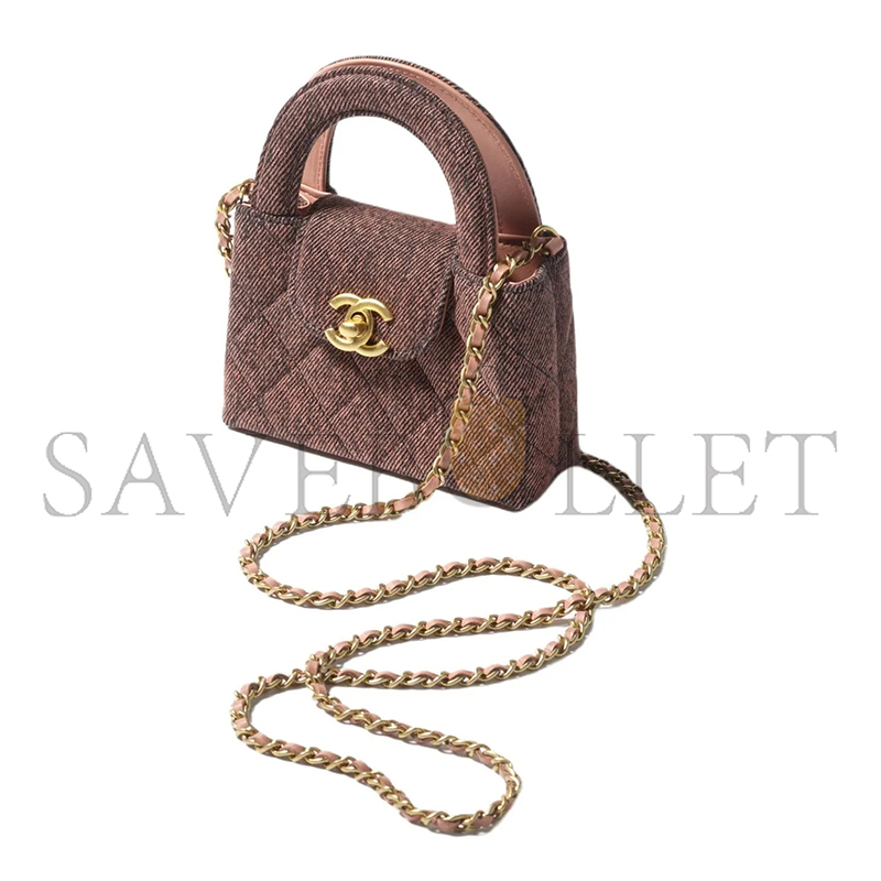 CHANEL KELLY NANO SHOPPING BAG DENIM AS3435 (12.5*8.3*4cm)